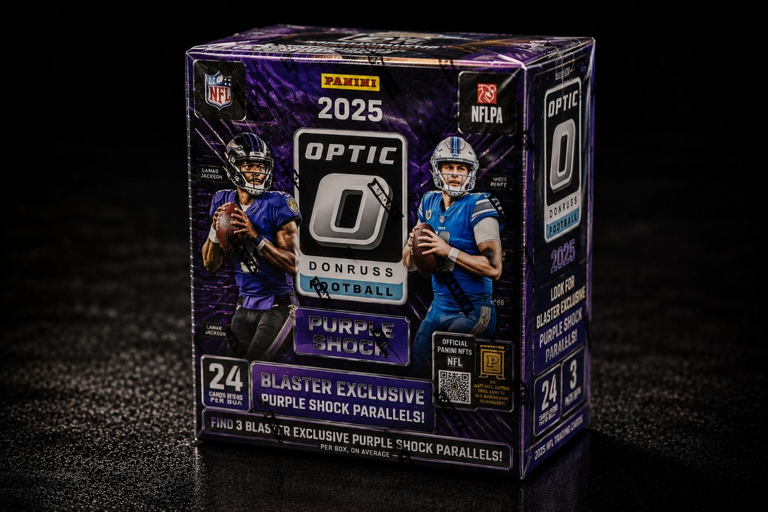 2025 Panini Donruss Optic Football Blaster Box (Purple Shock) | Factory Sealed NFL Trading Cards
